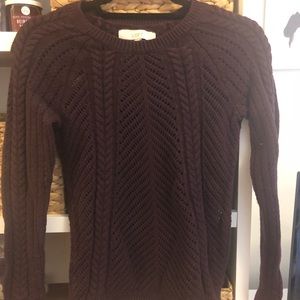 Burgundy knit sweater